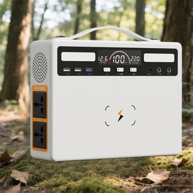 300W 81000Mah Portable Power Station220V Solar Generator USB DC Wireless Mobile External Spare Battery for Outdoor Camping RV