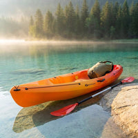 10.2 Ft. Orange Single Sit-On-Top Kayak 1-Person Kayak Boat with Detachable Aluminum Paddle — Studio Shot