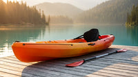 10.2 Ft. Orange Single Sit-On-Top Kayak 1-Person Kayak Boat with Detachable Aluminum Paddle — Lifestyle