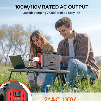 Solar Powered Generator, 100W Portable Power Station with Solar Panels 40W