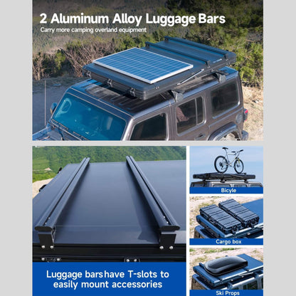 VoltPeak 2-Person Hardshell Pop-Up Rooftop Tent With Solar Panel (SAK26379)