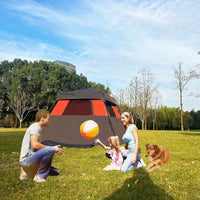 Camping Tent 8 Ft. X 8 Ft. Brick Red Camping Tent Fast Cabin Tent with Instant Setup Tent
