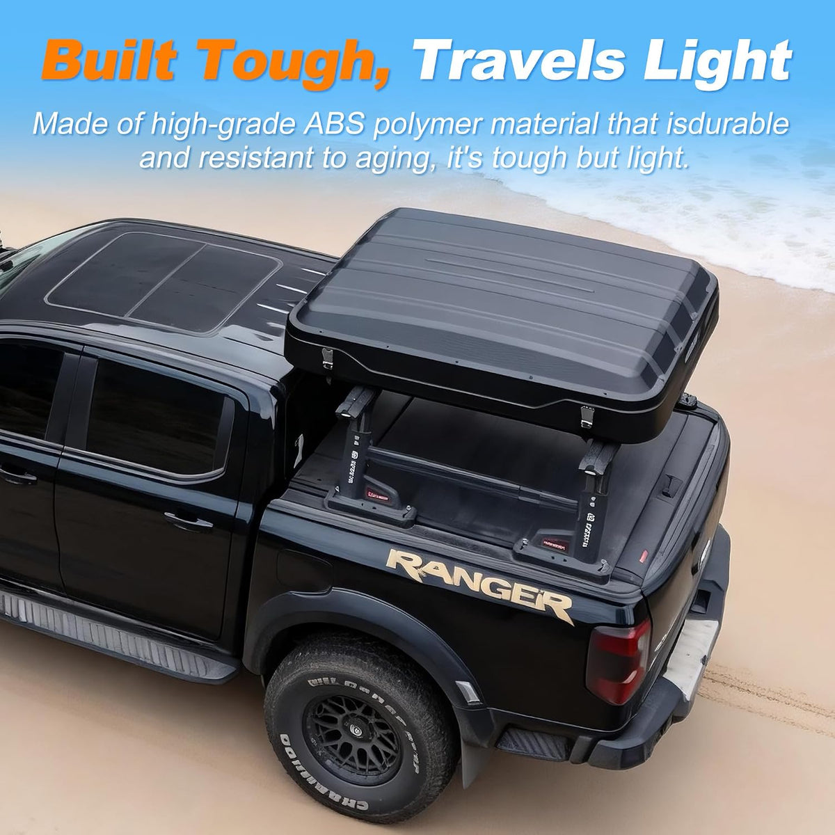 Rooftop Tent Hard Shell, Easy Set up Pop up Tent for 2-4 Person