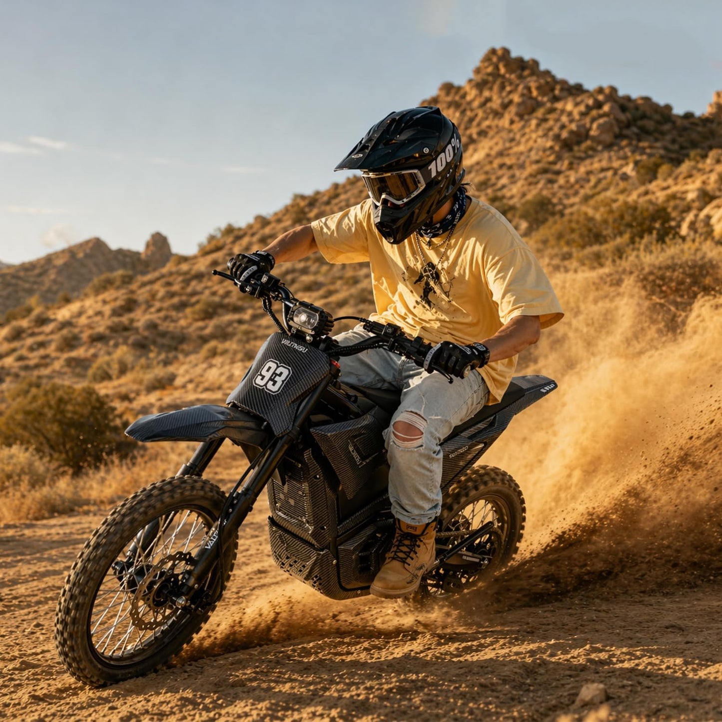 Electric Dirt Bike with Mid-Drive Motor 3840/5600W Peak,Electric Motorcycle 48V/60V 23.4Ah/27Ah Battery,Ul Certified Off-Road Motorcycle for Teens & Adults, Hydraulic Brakes & Dual Shock