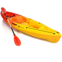 Sit-On-Top Kayak Built for All-Day Adventures, LLDPE Construction, V-Hull Design, Detachable Aluminum Paddle