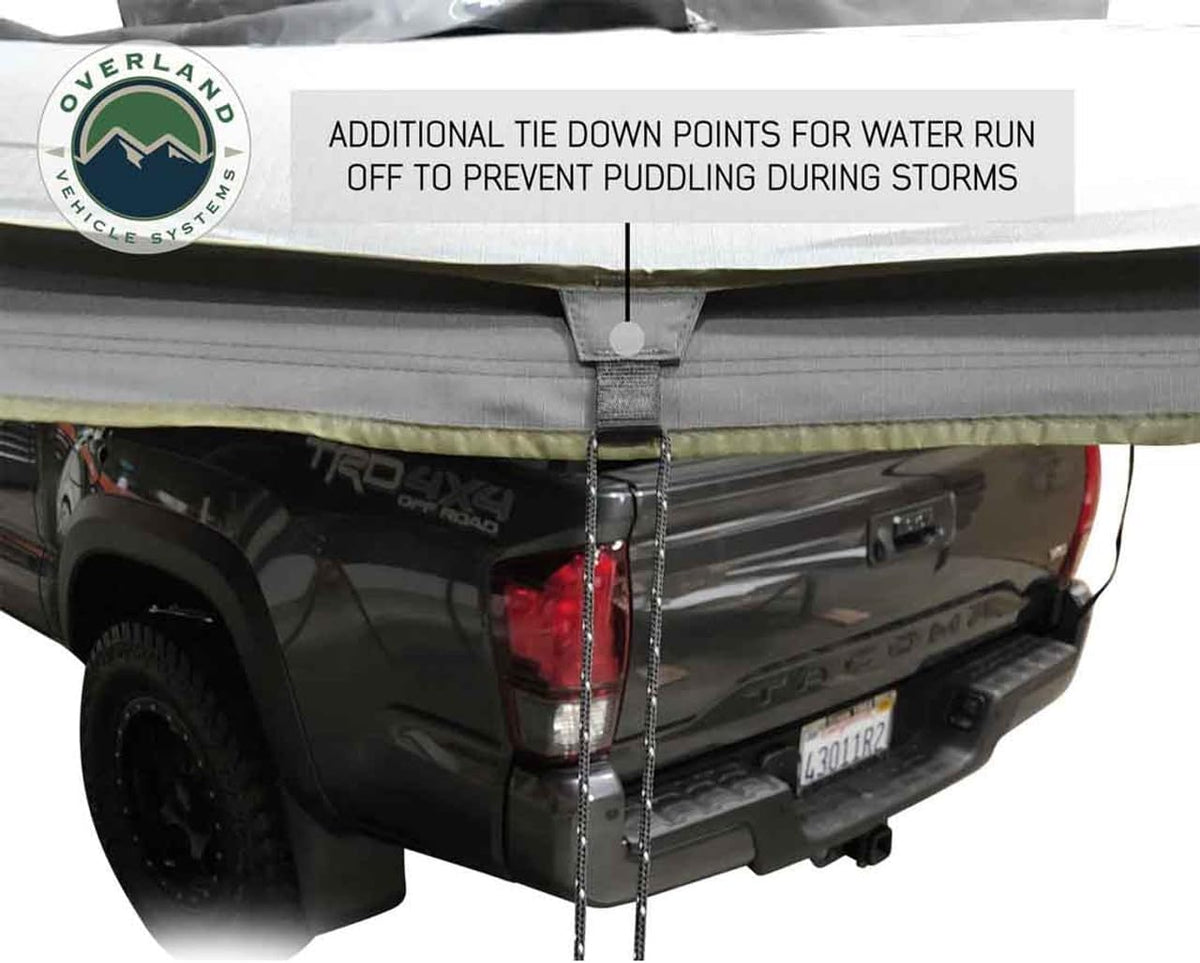 19519907 HD Nomadic 270 Degree Awning Driver Side | 129 Sq Ft of Coverage | Dark Gray Fabric with Travel Cover Included | Twist and Lock Technology | Weather-Resistant