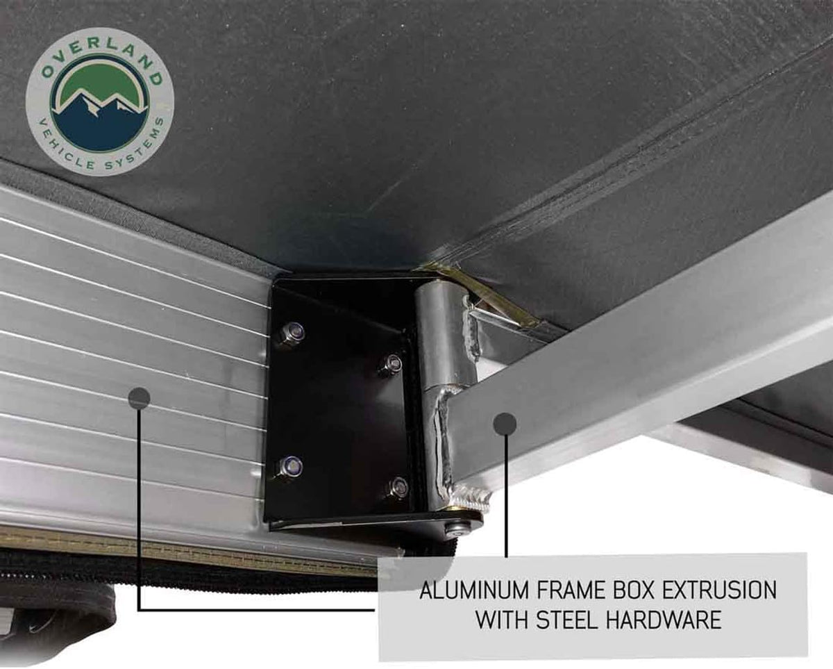 19519907 HD Nomadic 270 Degree Awning Driver Side | 129 Sq Ft of Coverage | Dark Gray Fabric with Travel Cover Included | Twist and Lock Technology | Weather-Resistant