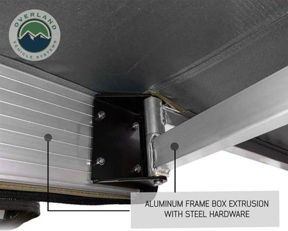 19519907 HD Nomadic 270 Degree Awning Driver Side | 129 Sq Ft of Coverage | Dark Gray Fabric with Travel Cover Included | Twist and Lock Technology | Weather-Resistant