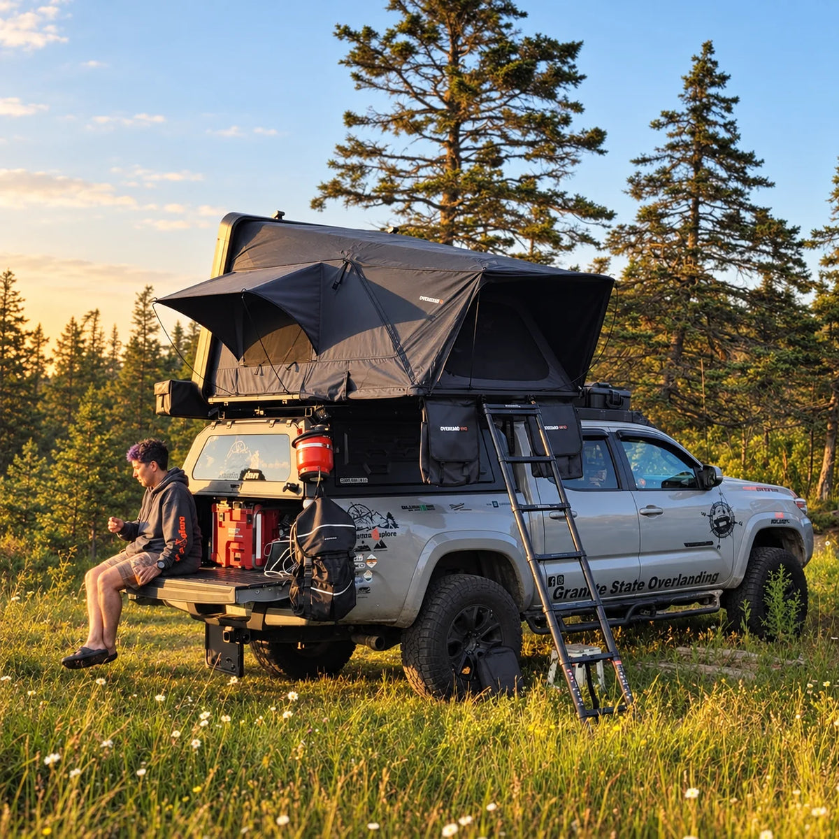 OPENROAD Flowroof Side-Open Hard Shell Rooftop Tent