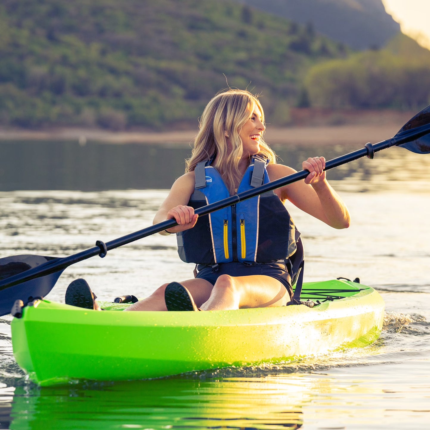 Tahoma 10 Ft Sit-On-Top Kayak with Paddle, Lime Green (90816)