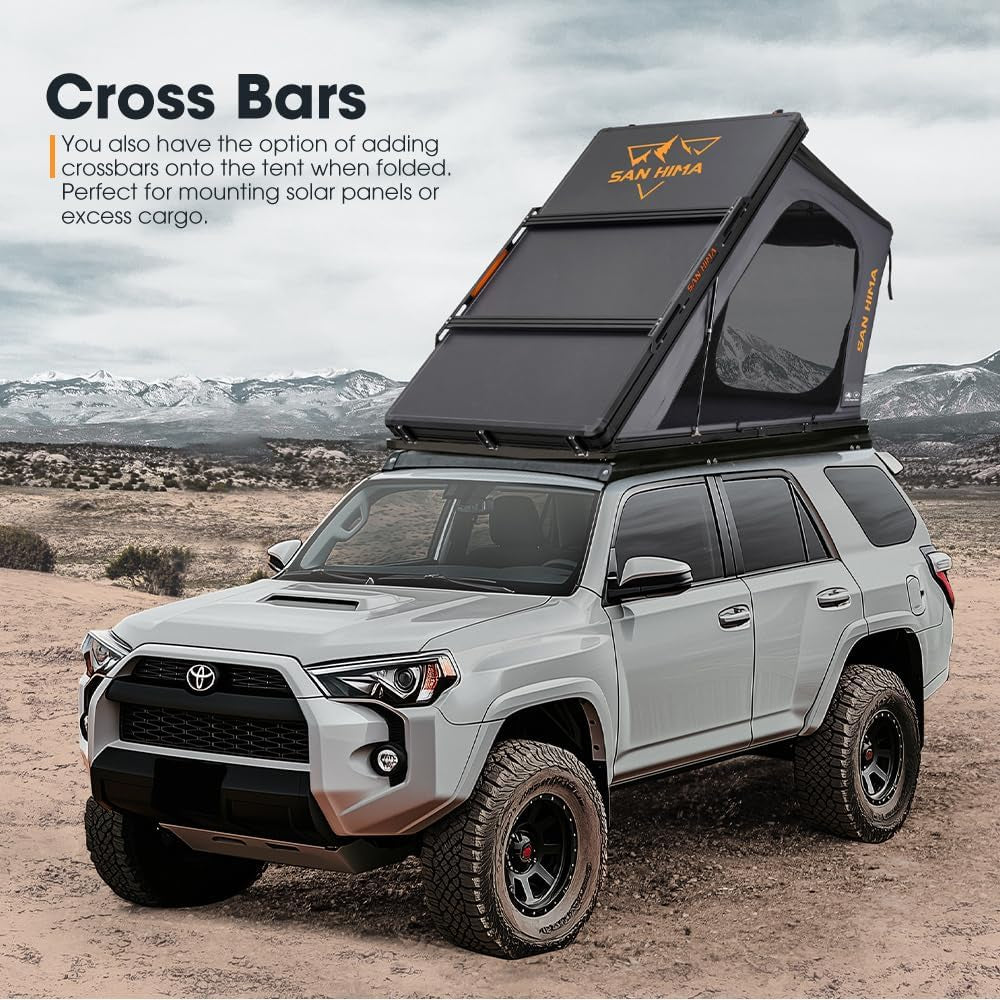 Sanhima Hotham Rooftop Tent Hard Shell, Aluminium Roof Top Tent for Car SUV Truck