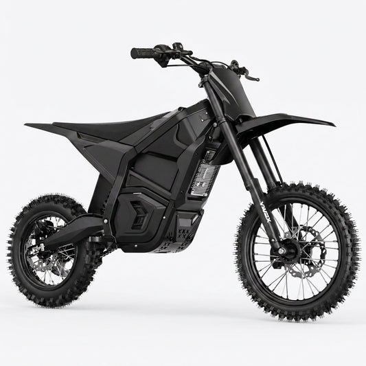 IN10 Electric Dirt Bike, 2600W 40MPH Electric-Motorcycle with 48V/23AH Battery Ebike, Full Hydraulic Brakes and Suspensions Mountain Off-Road E Dirt Bike, for Teens & Adults (Shadow Black) — Studio Shot