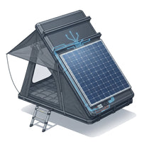 Rooftop Tent Hard Shell,Solar Panel Roof Top Tent Hardshell, Pop up Rooftop Camping for Jeep Truck Car SUV Van Wrangler. — How It Works