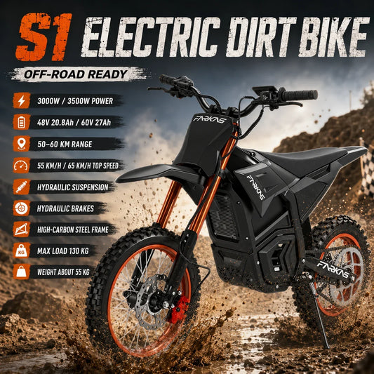 S1 E-Bike 3000W/3500W DC Motor 60V 27Ah Battery