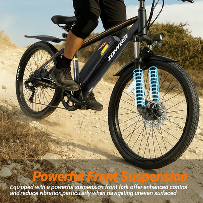【1 Year Warranty】M26 Electric Bicycle 1000W Peak Motor 360WH Lithium Battery Electric Bike  26 Inch city E-bike UL2849