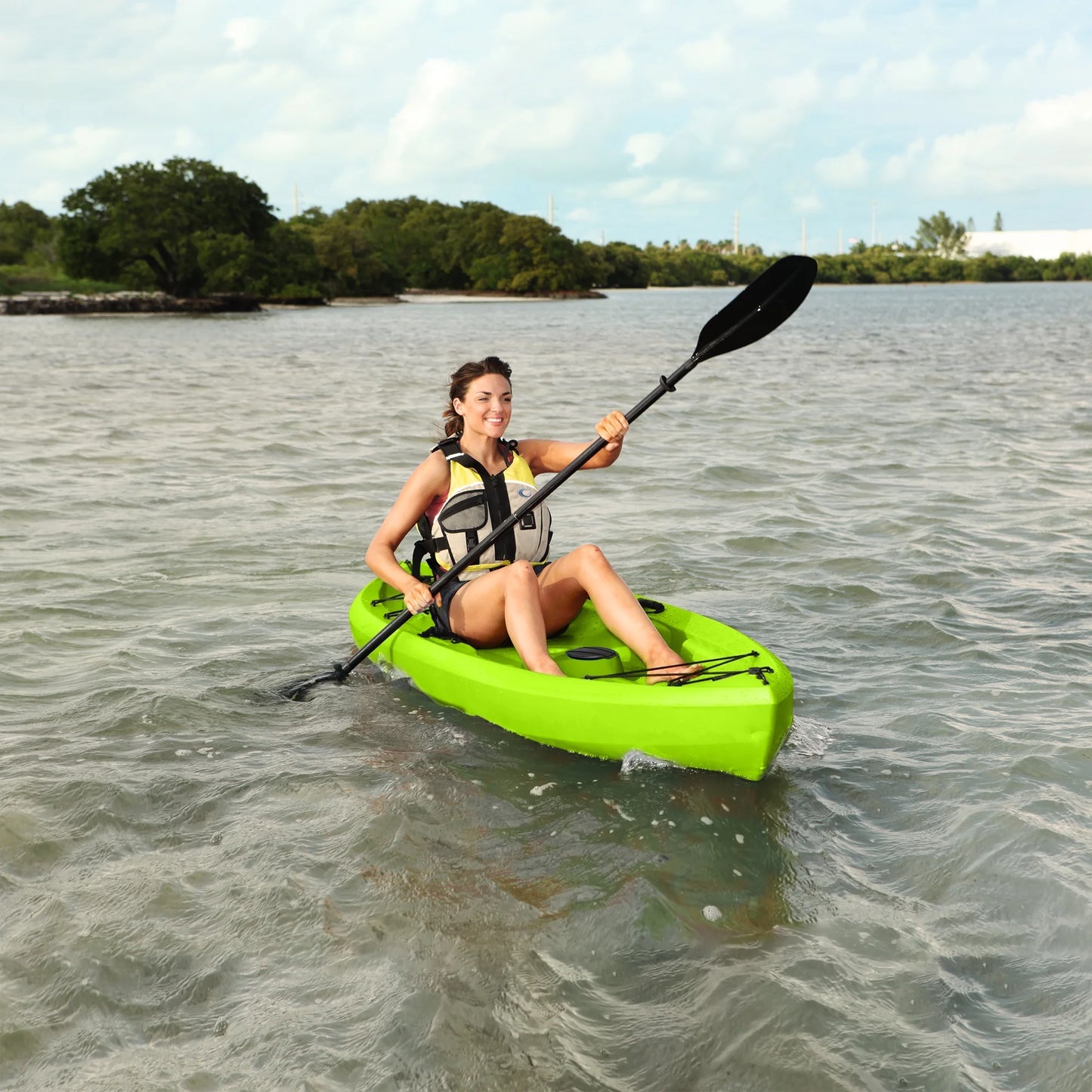 Tahoma 10 Ft Sit-On-Top Kayak with Paddle, Lime Green (90816)