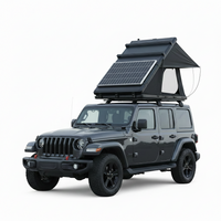 Rooftop Tent Designed for Car Camping, Hard Shell Aluminum Construction, Pop Up Design, Solar Panel Roof