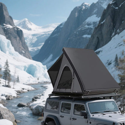 Trailora Ridge Heavy-Duty Aluminum Hard-Shell Rooftop Tent With Ladder, LED Lighting, And Memory Foam Mattress
